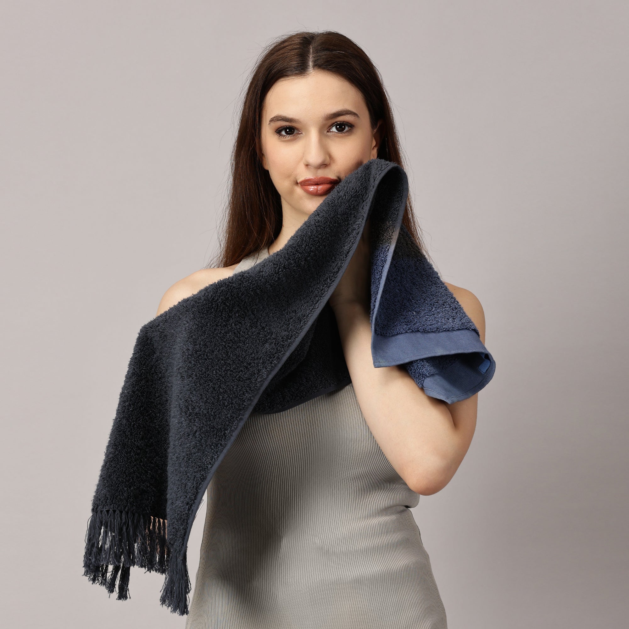 Super Soft Terry Bath Towel and Face Towel Set for Men and Women
