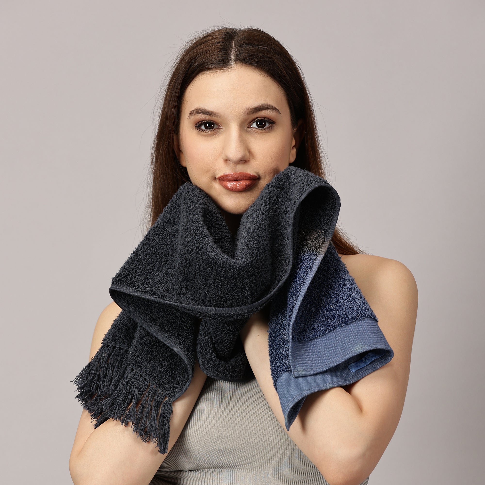 Super Soft Terry Bath Towel and Face Towel Set for Men and Women