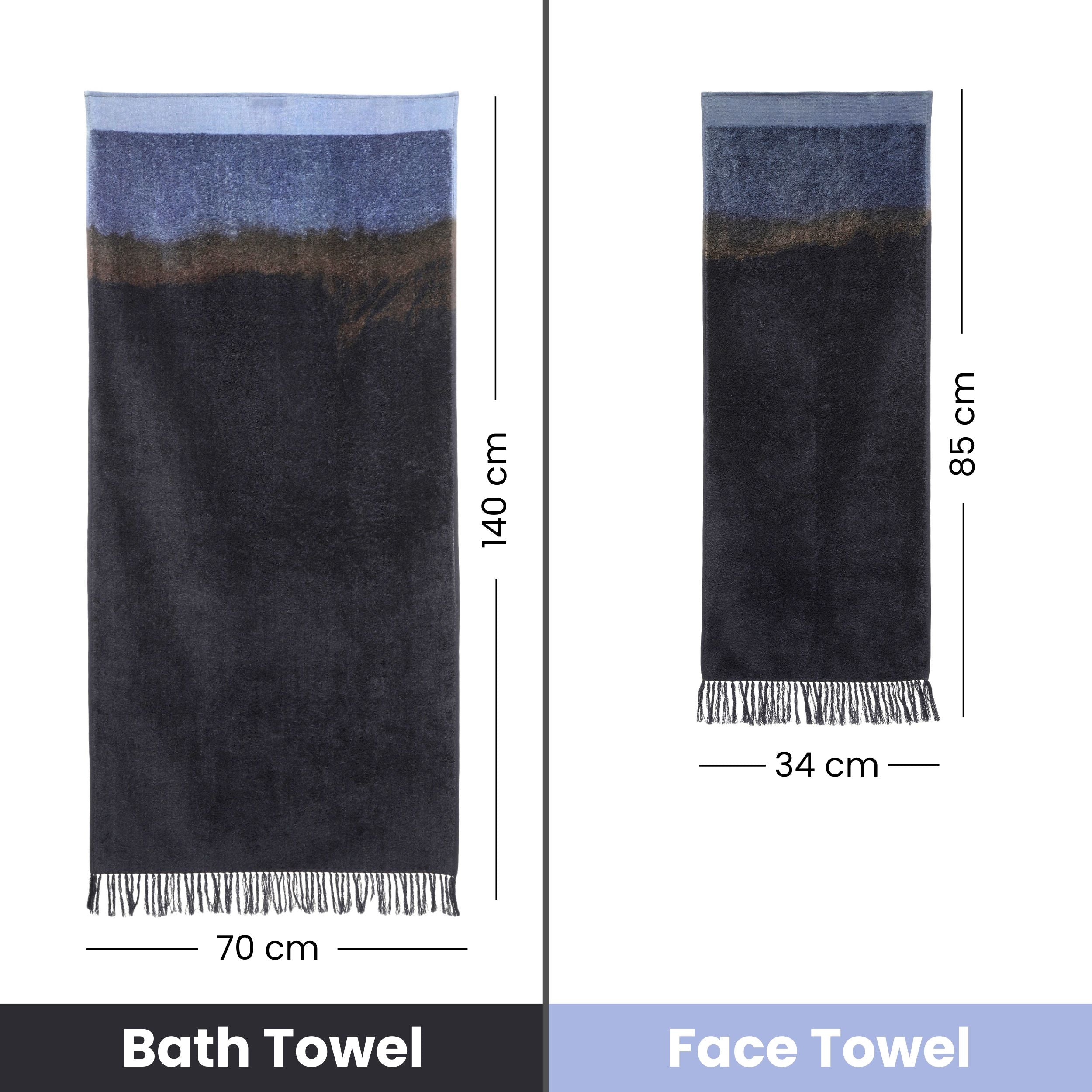 Super Soft Terry Bath Towel and Face Towel Set for Men and Women