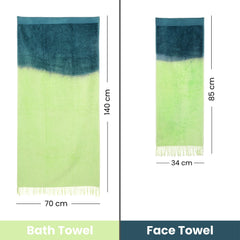 Super Soft Terry Bath Towel and Face Towel Set for Men and Women