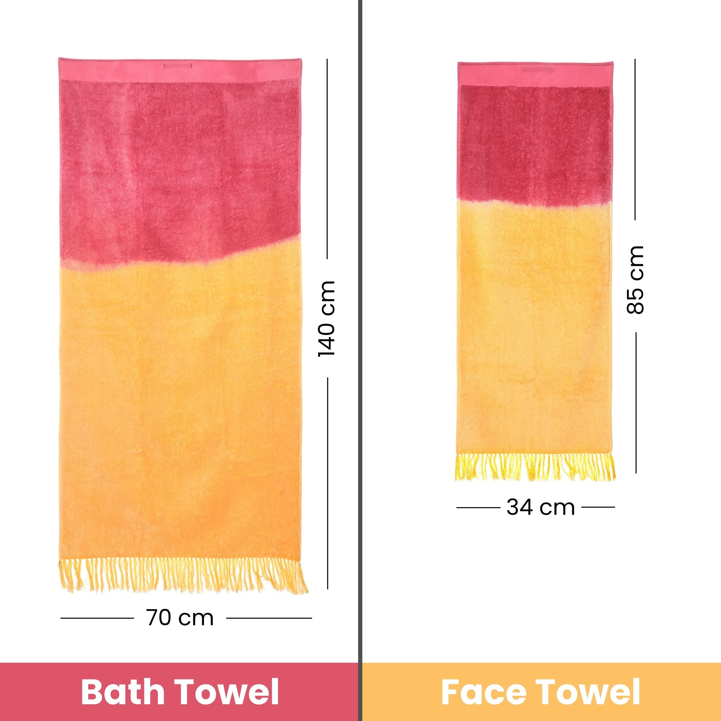 Super Soft Terry Bath Towel and Face Towel Set for Men and Women