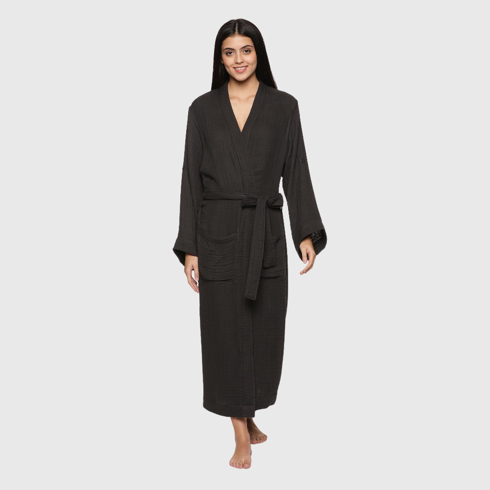 Womens 4 Layer Gauze Bath Robes