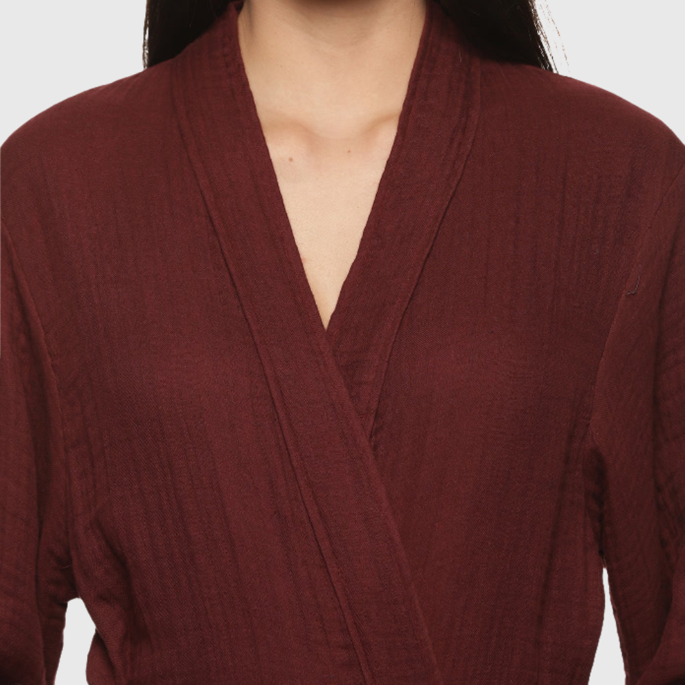 Womens 4 Layer Gauze Bath Robes