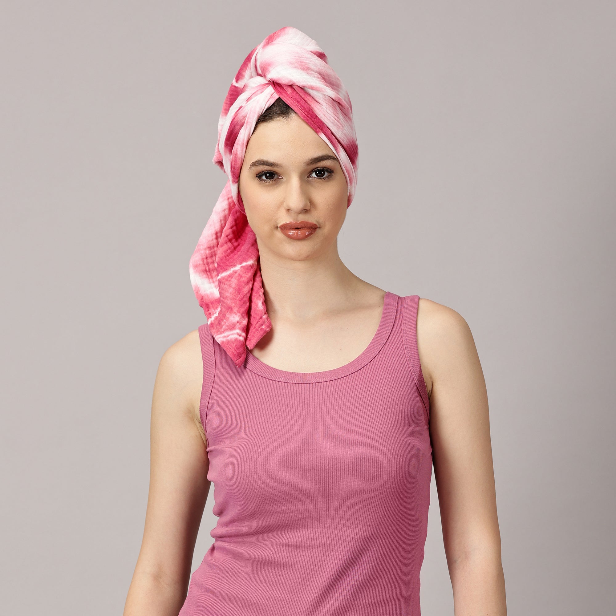 100% Cotton 4-Layer Gauze Bath Towel, Shibori -Japanese Tie & Dye (Set of 2)