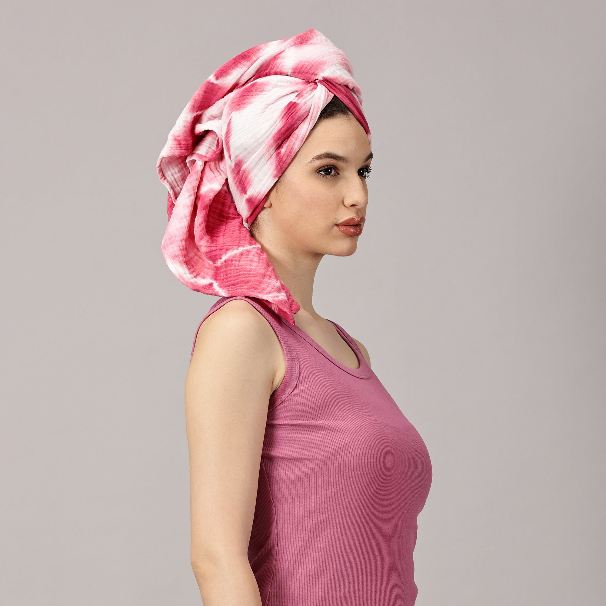 100% Cotton 4-Layer Gauze Bath Towel, Shibori -Japanese Tie & Dye (Set of 2)